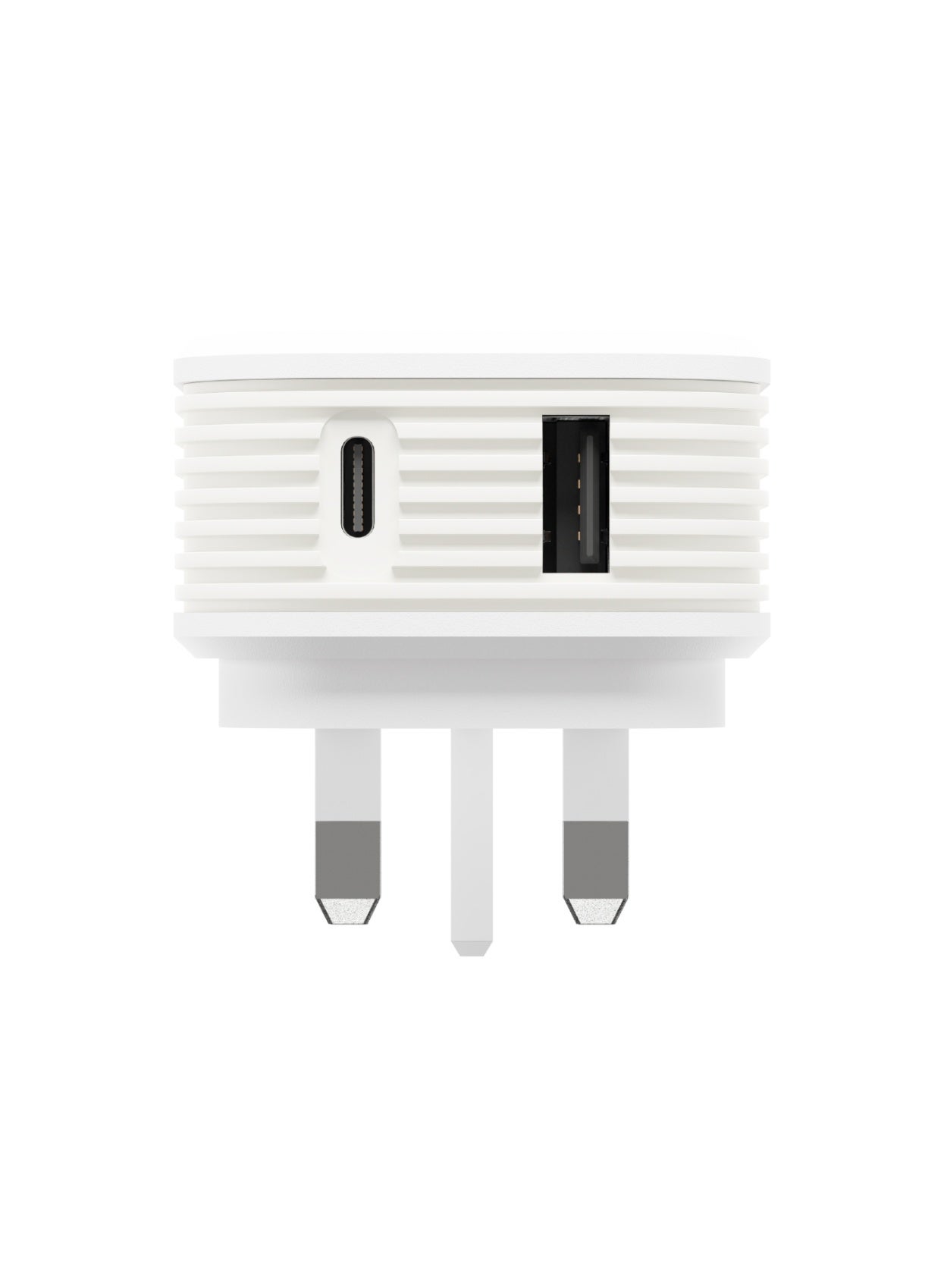 JUICE 20W Dual Port Charger, 2 Ports USB-A & USB-C Fast Charging, iPhone wall Charger, Power Adapter Compatible for iPhones, Tablets & Devices, White